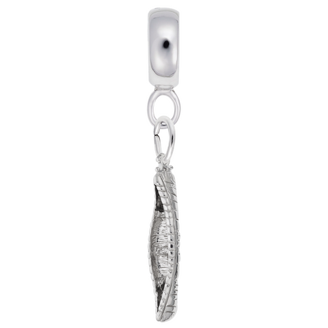 Canoe Charm Dangle Bead In Sterling Silver