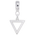 Triangle charm dangle bead in Sterling Silver hide-image