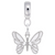 Butterfly charm dangle bead in Sterling Silver hide-image