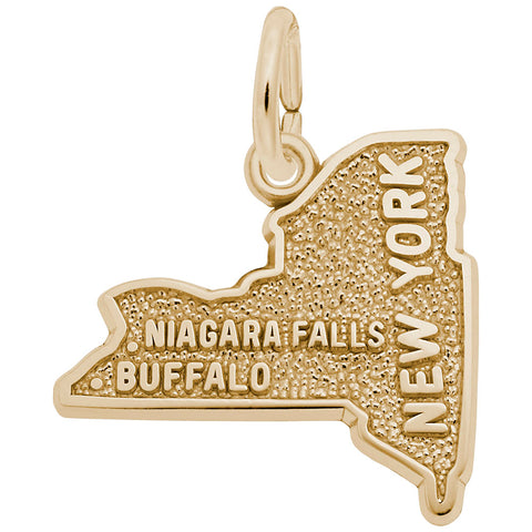 Buffalo/Niagara Falls Charm In Yellow Gold