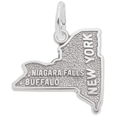 Buffalo/Niagara Falls Charm In Sterling Silver