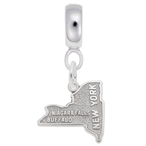 Buffalo/Niagara Falls Charm Dangle Bead In Sterling Silver