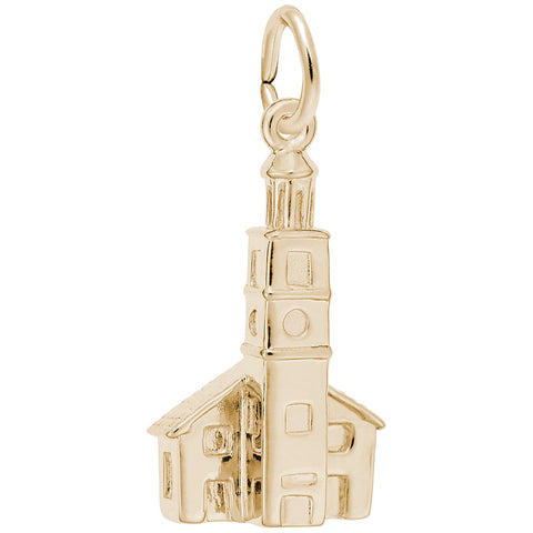 St. John'S Church Charm In Yellow Gold