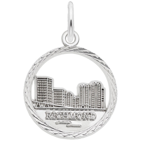 Richmond Skyline Charm In 14K White Gold