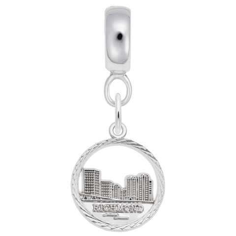 Richmond Skyline Charm Dangle Bead In Sterling Silver