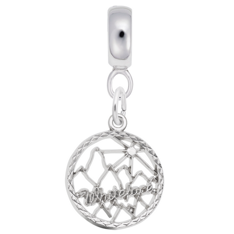 Whiteface Mountain Charm Dangle Bead In Sterling Silver