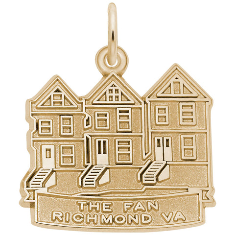 The Fan Richmond Charm in Yellow Gold Plated