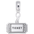 Movie Ticket Charm Dangle Bead In Sterling Silver