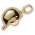 Baseball Helmet Charm  in 10k Yellow Gold hide-image