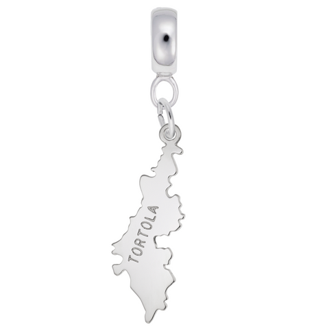 Tortola Charm Dangle Bead In Sterling Silver