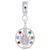 Peacock charm dangle bead in Sterling Silver hide-image