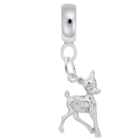 Fawn Charm Dangle Bead In Sterling Silver