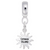 Cayman Island Sun charm dangle bead in Sterling Silver