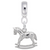 Rocking Horse charm dangle bead in Sterling Silver hide-image