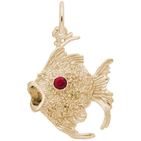 Fish Charm In Yellow Gold