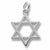 Star Of David charm in 14K White Gold hide-image