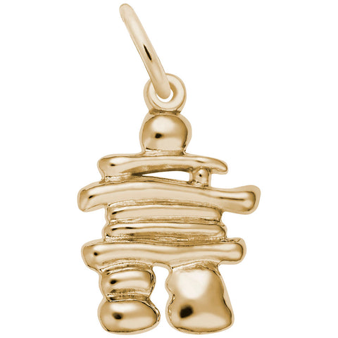 Inukshuk Charm in Yellow Gold Plated