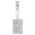 Mahjong Tile charm dangle bead in Sterling Silver hide-image