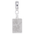 Mahjong Tile Charm Dangle Bead In Sterling Silver