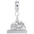 Rockland Me. Lighthouse charm dangle bead in Sterling Silver hide-image