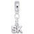 5K Race Charm Dangle Bead In Sterling Silver