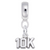 10K Race Charm Dangle Bead In Sterling Silver