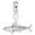 Mackarel Fish charm dangle bead in Sterling Silver hide-image