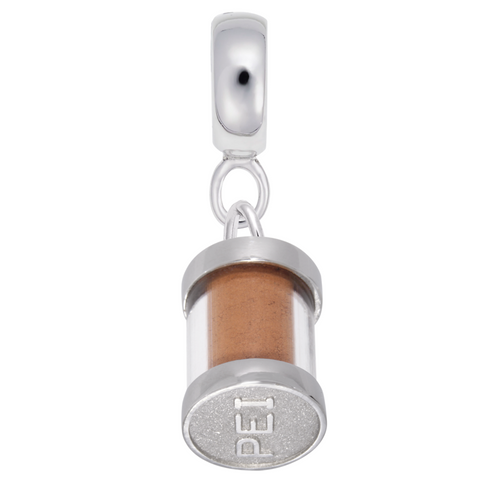 Pei Sand Capsule Charm Dangle Bead In Sterling Silver