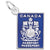 Canada Passport Charm In 14K White Gold