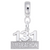 Marathon 13.1 With White Spinel Charm Dangle Bead In Sterling Silver