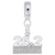 Marathon 26.2 W/Diamond charm dangle bead in Sterling Silver hide-image