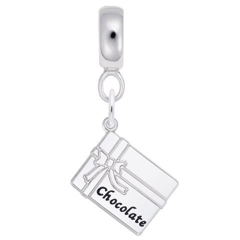 Chocolate Box Charm Dangle Bead In Sterling Silver