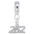 Marathon 26.2 With White Spinel Charm Dangle Bead In Sterling Silver