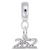 Marathon 26.2 W/Diamond charm dangle bead in Sterling Silver hide-image