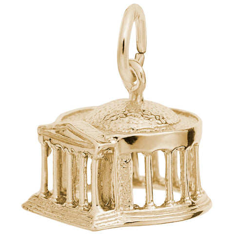 Jefferson Memorial Charm In Yellow Gold