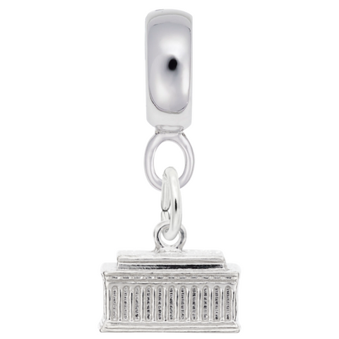 Lincoln Memorial Charm Dangle Bead In Sterling Silver