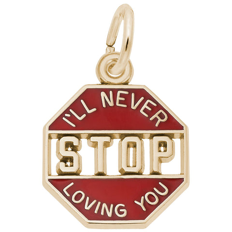 I'Ll Never Stop Loving You Charm In Yellow Gold