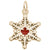 Cdn. Snow Flake Charm In Yellow Gold