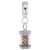 Gr. Cayman Sand Capsule charm dangle bead in Sterling Silver