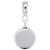 Round Disc Dia Cut Charm Dangle Bead In Sterling Silver