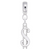 Dollar Sign charm dangle bead in Sterling Silver hide-image