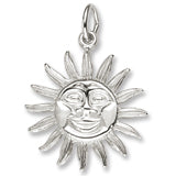 Dominica Sun Large charm in 14K White Gold