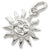 Dominica Sun Small charm in 14K White Gold