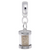 Dominica Sand Capsule Charm Dangle Bead In Sterling Silver