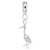 Heron charm dangle bead in Sterling Silver hide-image