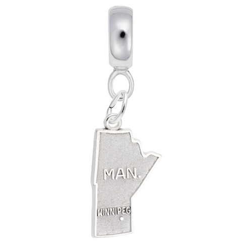 Manitoba,Canada Charm Dangle Bead In Sterling Silver