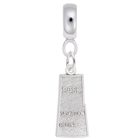 Saskatchewan,Can Charm Dangle Bead In Sterling Silver