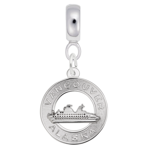 Van/Ak Cruise Ship Charm Dangle Bead In Sterling Silver