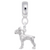 Boston Terrier Charm Dangle Bead In Sterling Silver