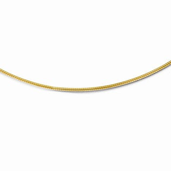 14K Yellow Gold Adjustable Snake Omega Chain